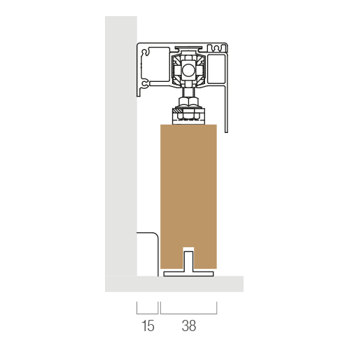 APPLICAZIONE CON BATTISCOPA DA 15 MM